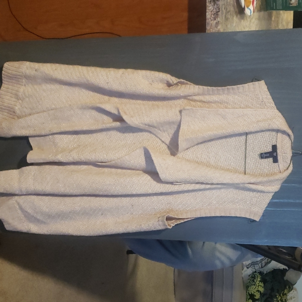 Open front cardigan vest